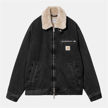 Carhartt WIP Jacket Herald Denim Black / Wall Stone